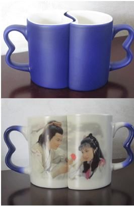 Sublimation Matting Full color Changing Lover's Blue Mug